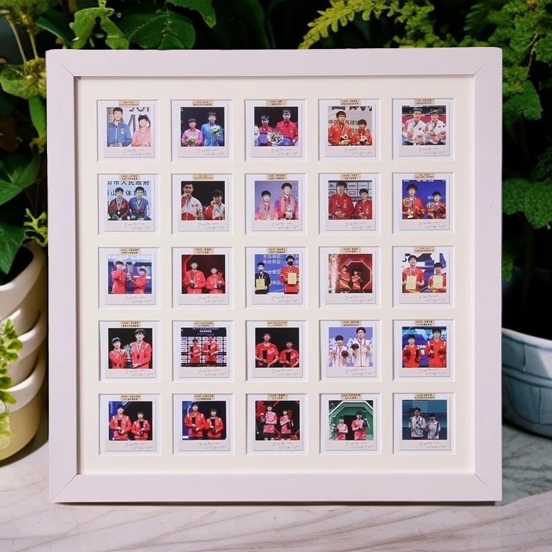 莎头时间线二十五宫格 孙颖莎王楚钦DIY相框留念 定制莎头25宫格