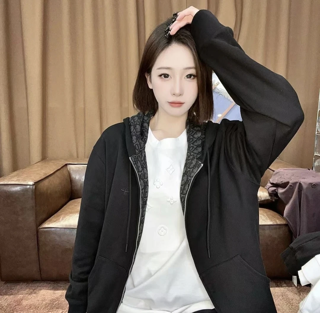 【周晚晚】2024秋季刺绣开衫拉链外套字母