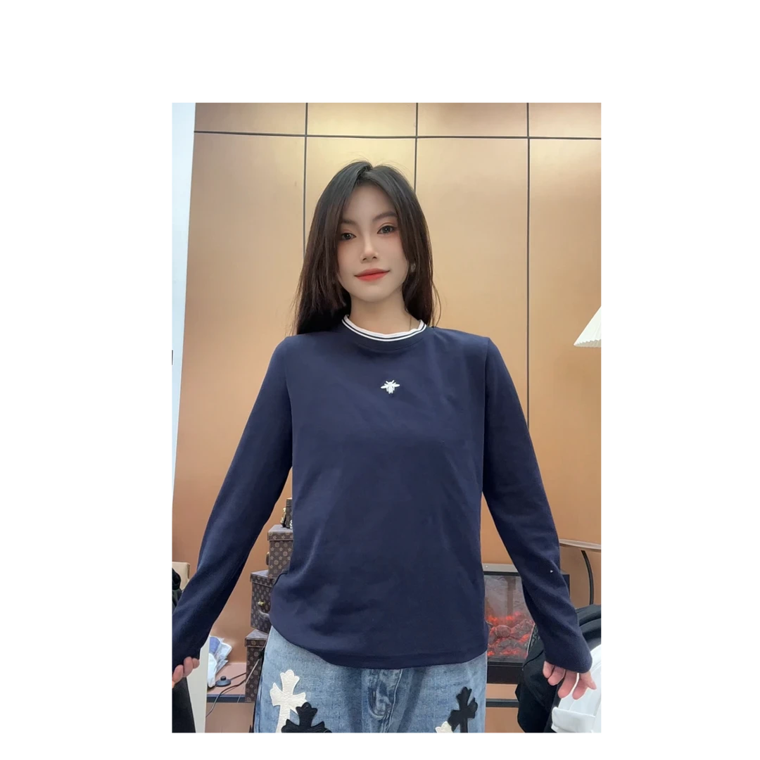 【周晚晚】2024早秋新款长袖情侣款男士圆领卫衣