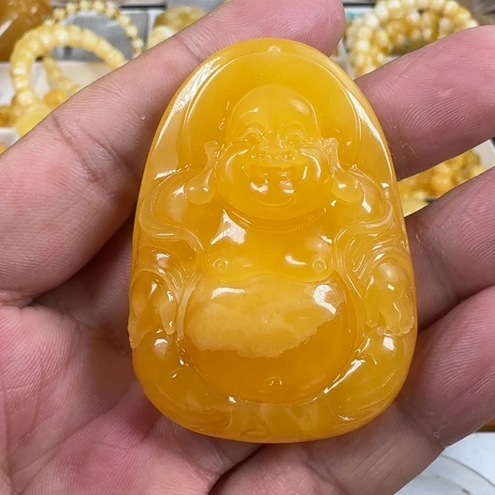 蜜蜡珠宝奇石未镶嵌笑佛