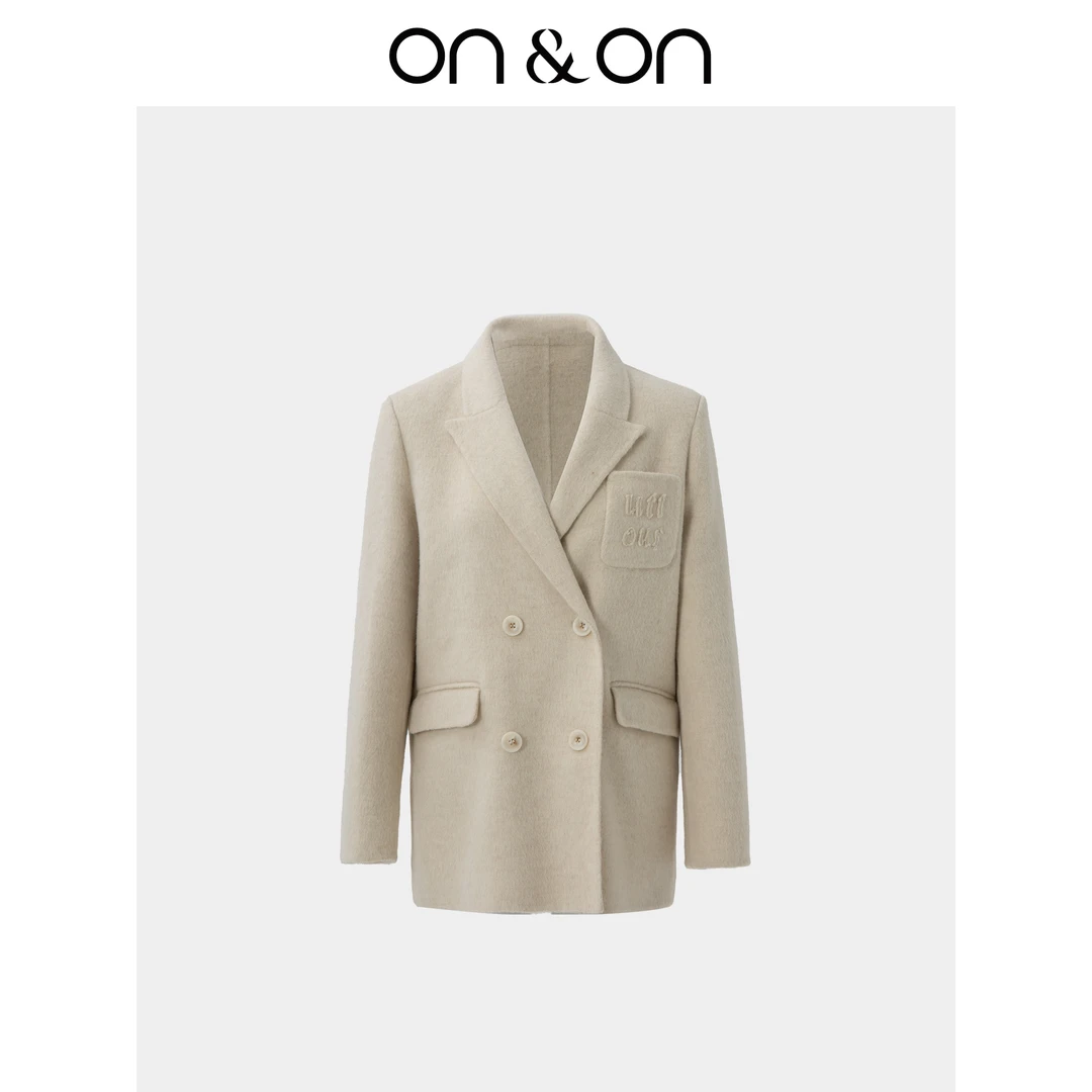 ON&ON/安乃安冬季新款韩系高级简约阔版毛呢女西装外套-N4SW52125