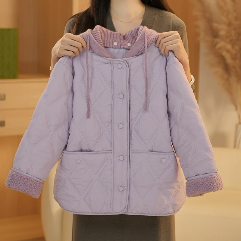 女童加绒加厚外套2024新款冬装棉服洋气女孩夹棉上衣WT-20028