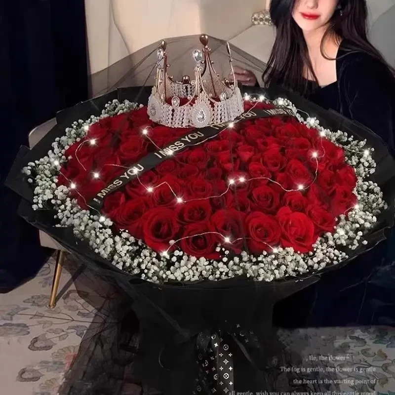 全国红玫瑰花束鲜花速递同城配送生日礼物附近花店上门送女友团购