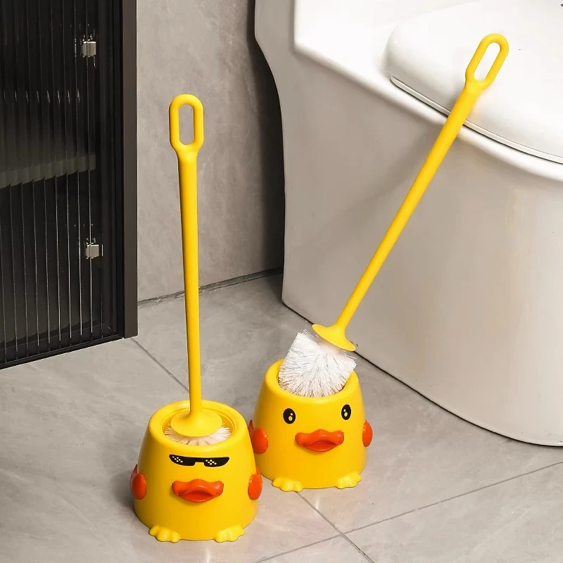 小黄鸭马桶刷套装厕所马桶刷子家用无死角卫生间长柄清洁刷带底座