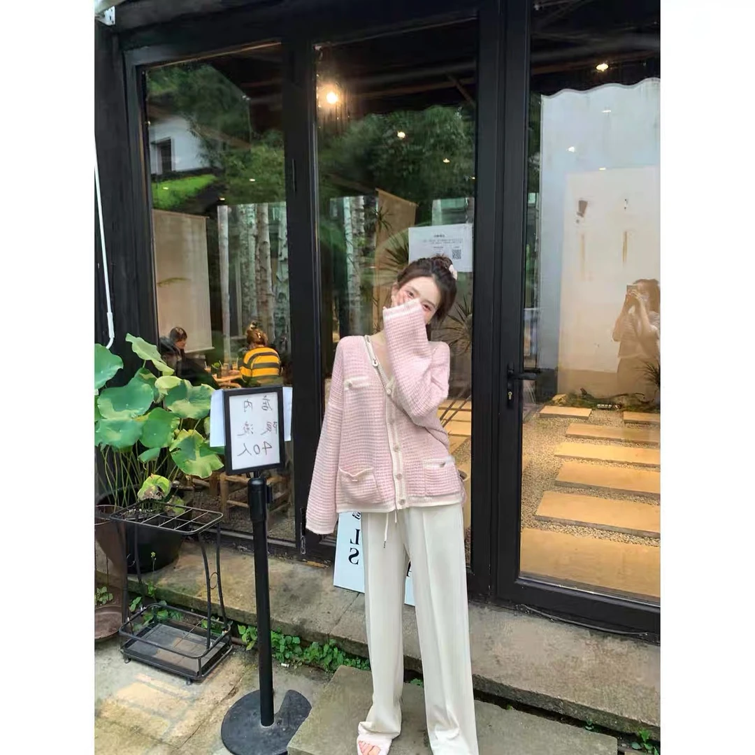 5086秋季小香风名媛气质女慵懒高级感毛衣