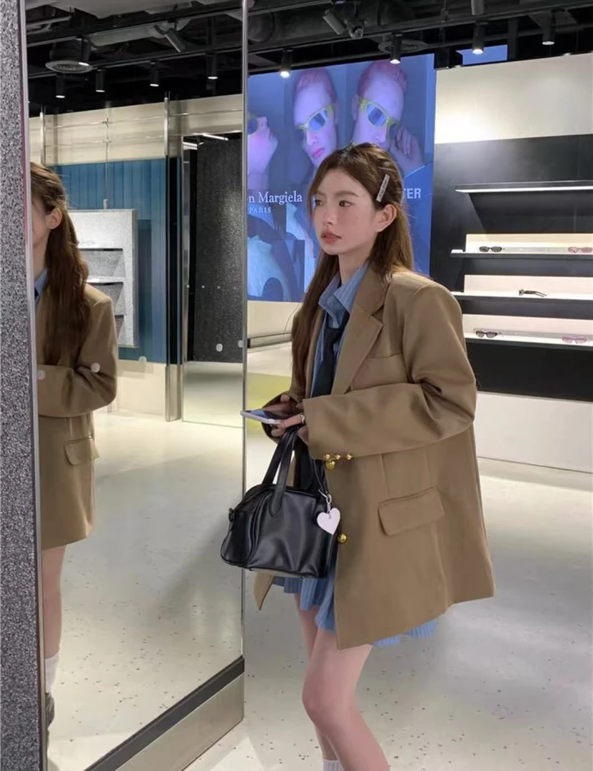 16187高级感气质宽松休闲外套女秋季新款百搭开衫上衣