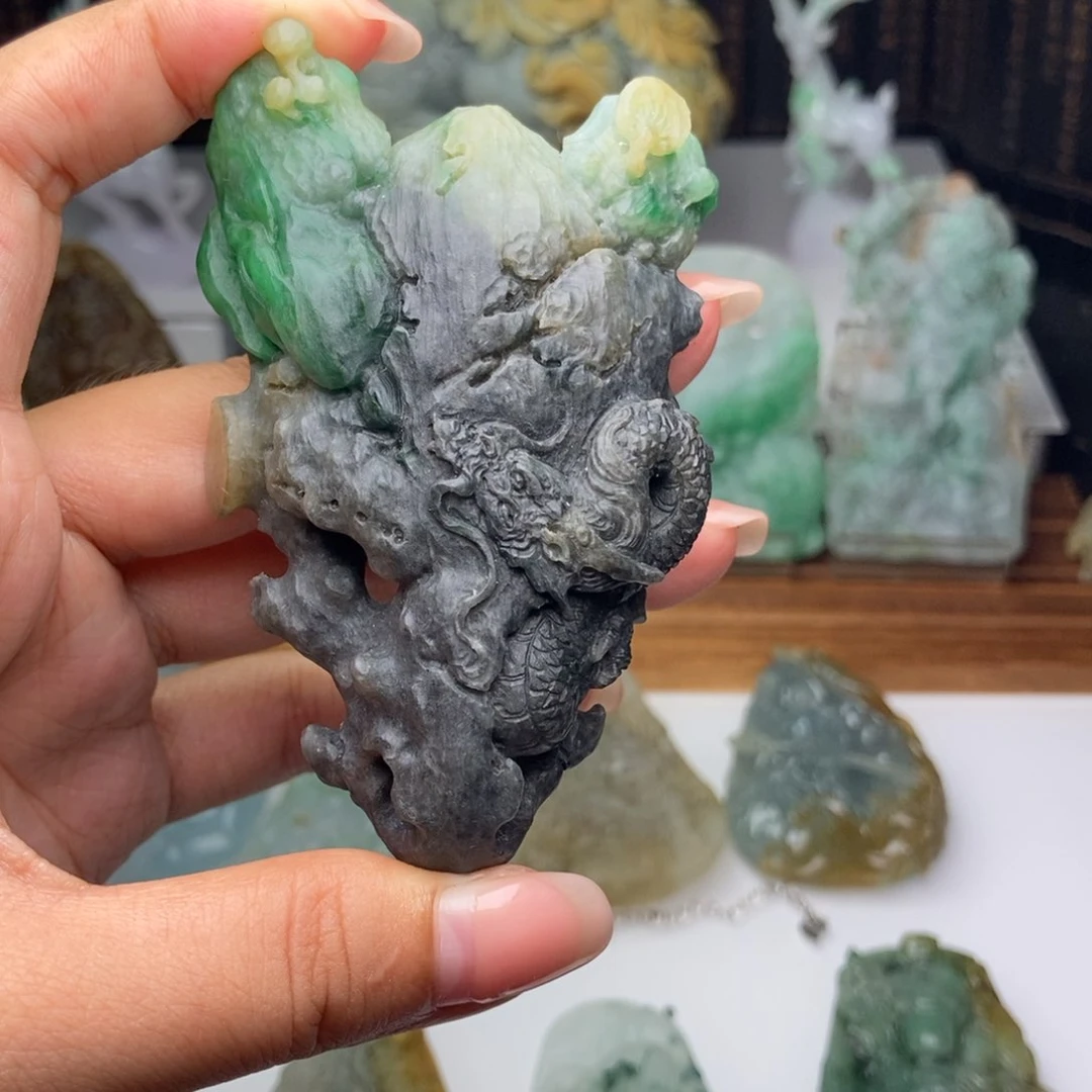 定制翡翠未镶嵌龙骨