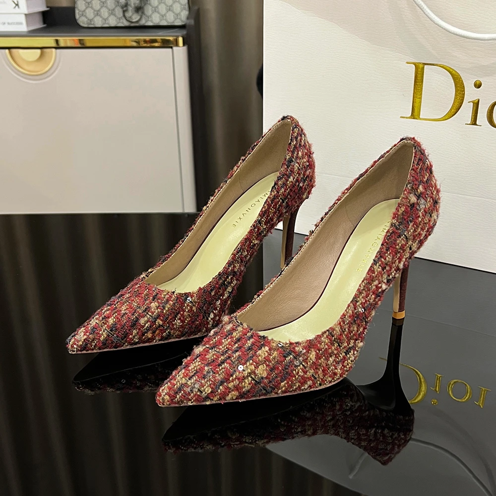 【甘师傅匠心之作】高跟鞋女不累脚细跟2025秋法式小众设计感小香风