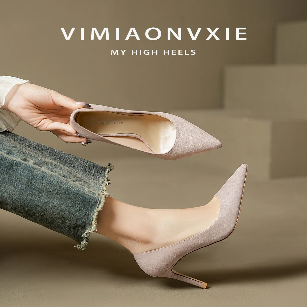 【甘师傅匠心之作】浅口高跟鞋气质时尚百搭细跟尖头设计感洋气单鞋