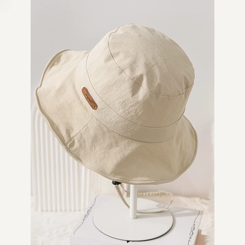 帽子女日潮2025春季户外旅游登山大脸适合防晒防紫外线遮阳渔夫帽