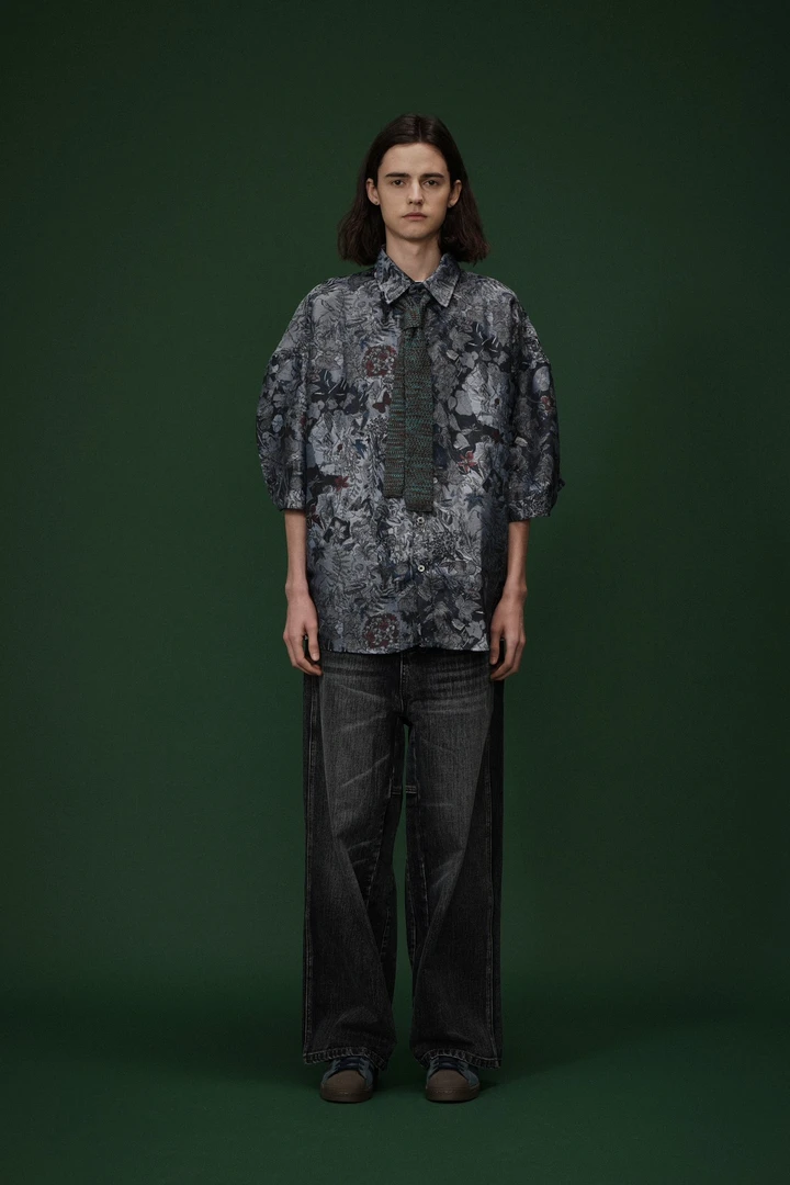 康康爷爷同款复古蓝做旧纯棉直筒牛仔裤 2807