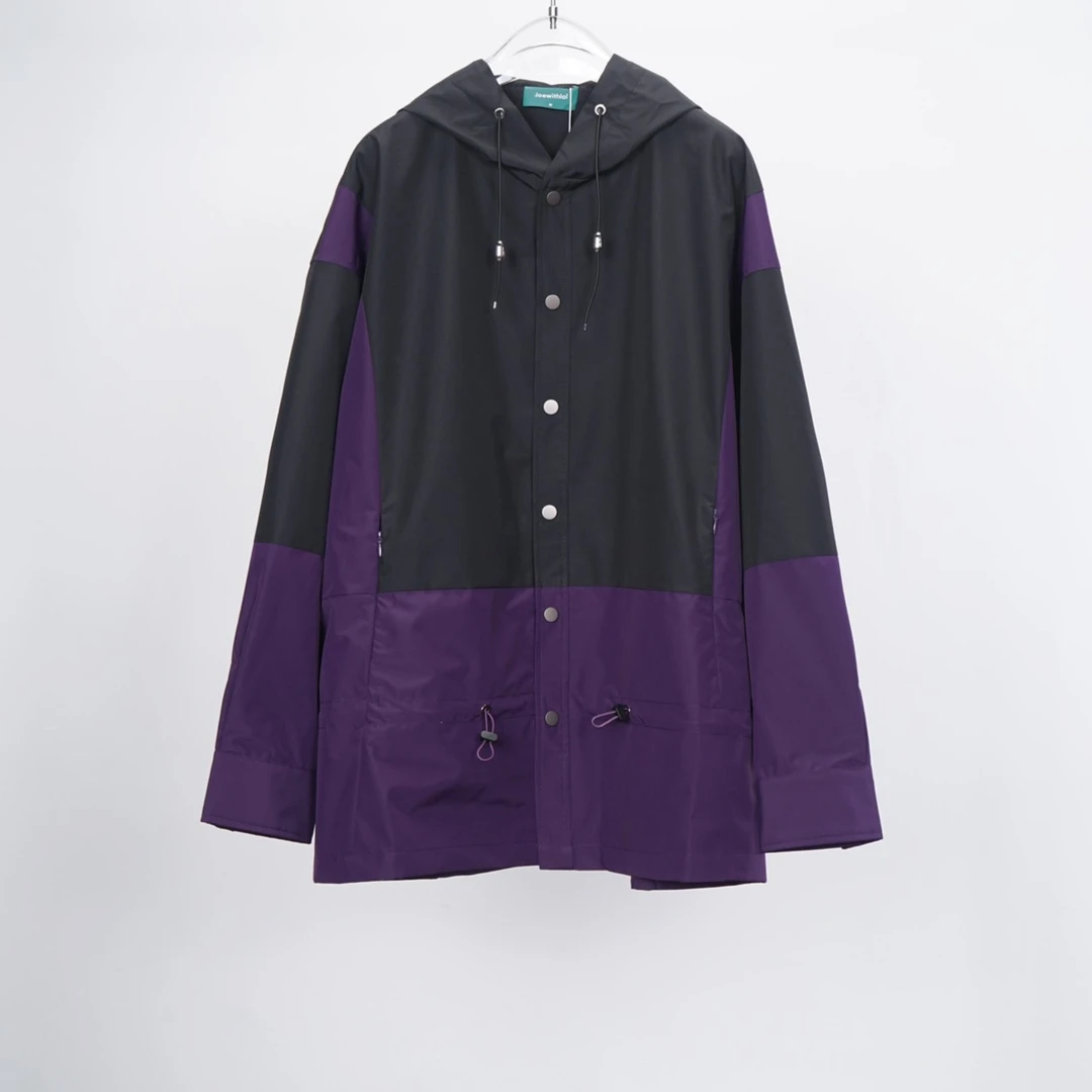 廓形宽松抗寒防水 拼色抽绳 外套 1502