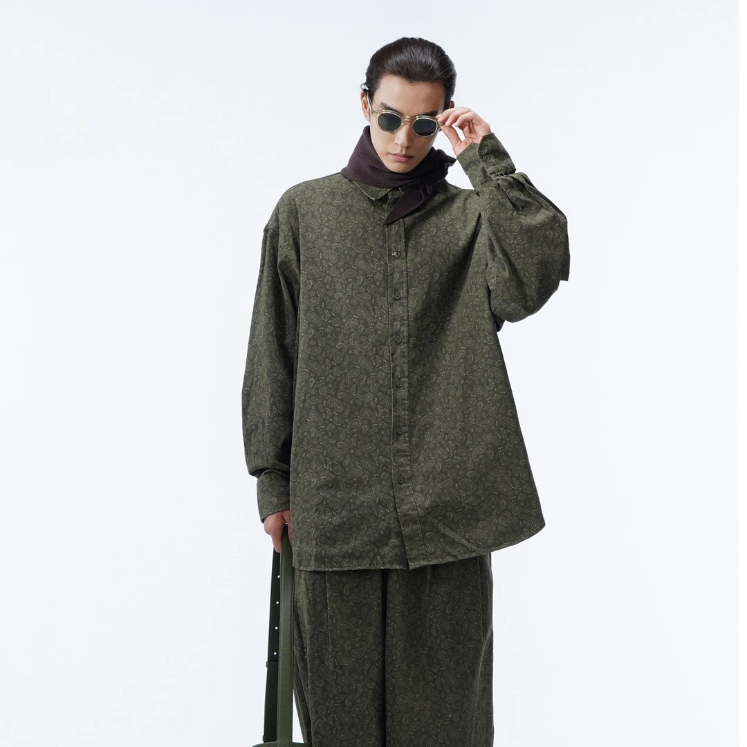 24秋季新品  定制腰果花高级感宽松百搭长袖衬衫外套  6515