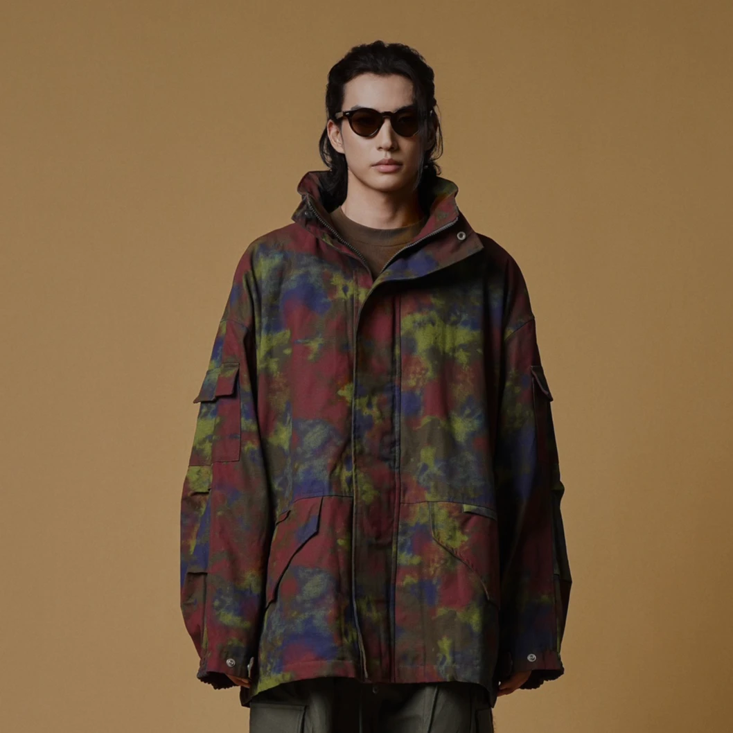 迷彩渲染秋季百搭复古宽松外套   6602