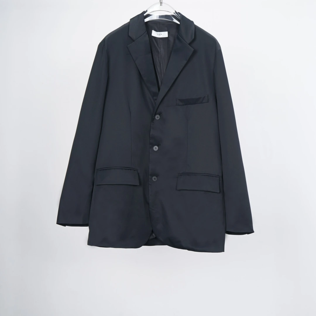 日系宽松百搭廓形西装外套 2558