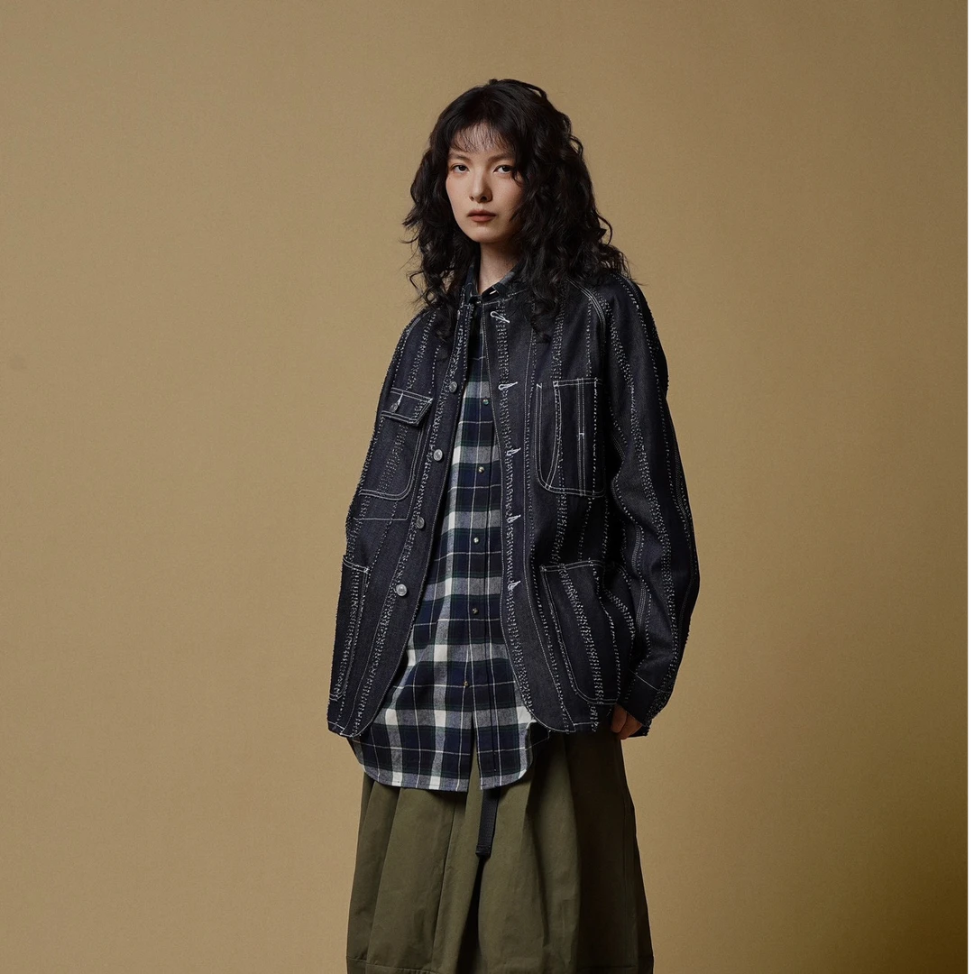 钩花刺绣牛仔休闲宽松时尚   外套 7579