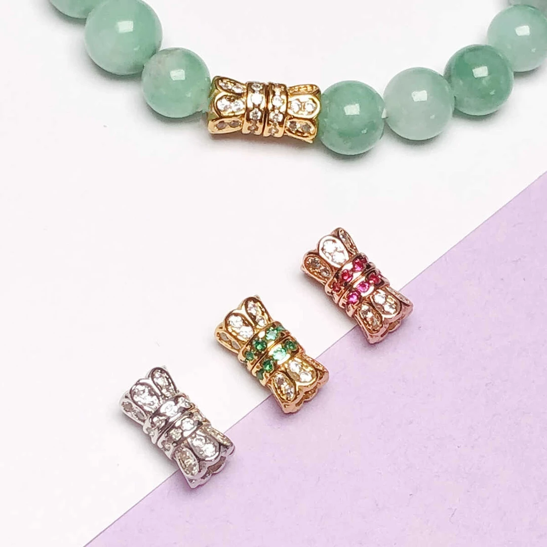 925银银制品 S925纯银螺丝连接扣 项链扣圆珠链搭配扣尾链DIY扣头