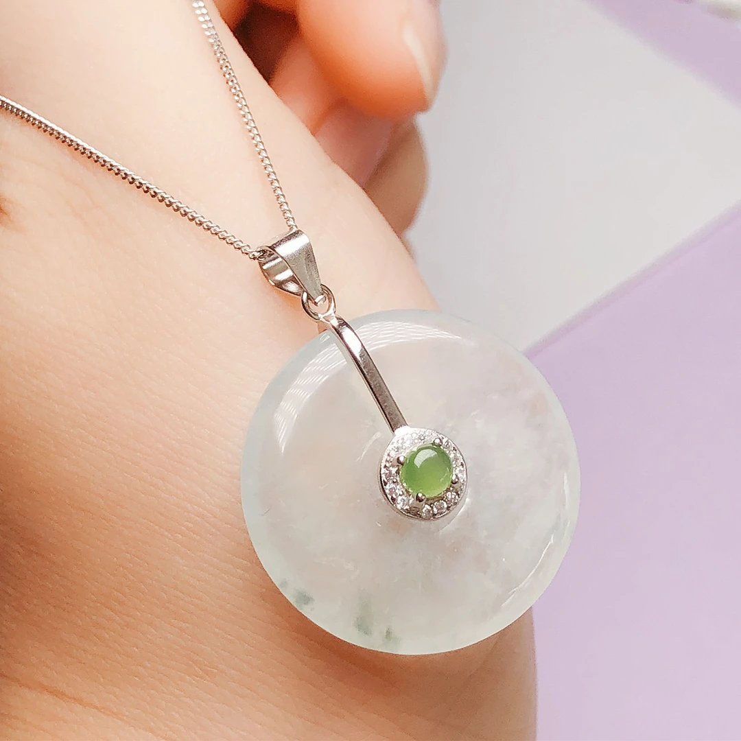 925银银制品 吊坠气质扣头平安扣夹扣百搭卡扣纯银s925手工挂坠扣