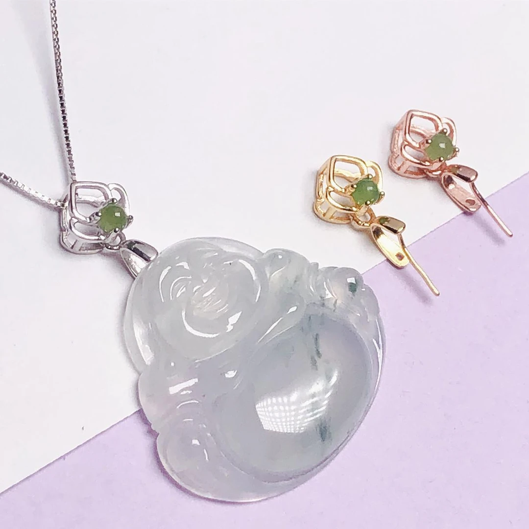 925银银制品 吊坠扣夹扣s扣子925纯银扣连接扣观音玉佛玉坠斜孔扣