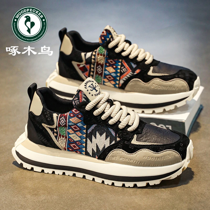 啄木鸟官方正版男鞋秋季新款潮流百搭运动鞋子男款防滑跑步休闲鞋