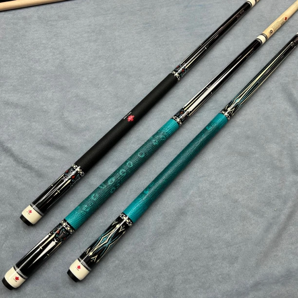 枫叶中式台球杆海神系列s1s2大头杆皮把