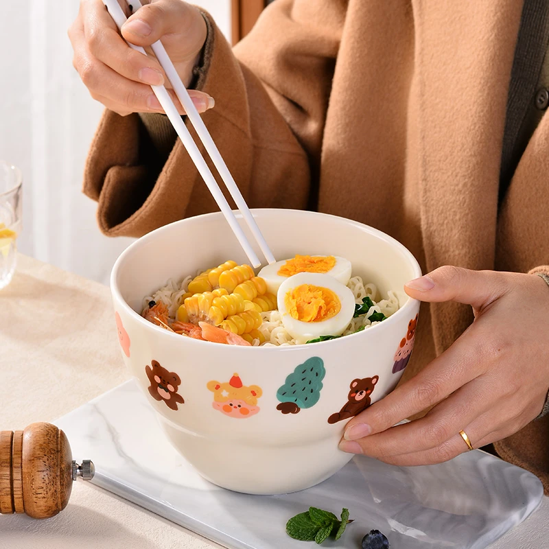 高颜值面碗个人专用新款可爱女生陶瓷大碗特别好看的泡面碗拉面碗