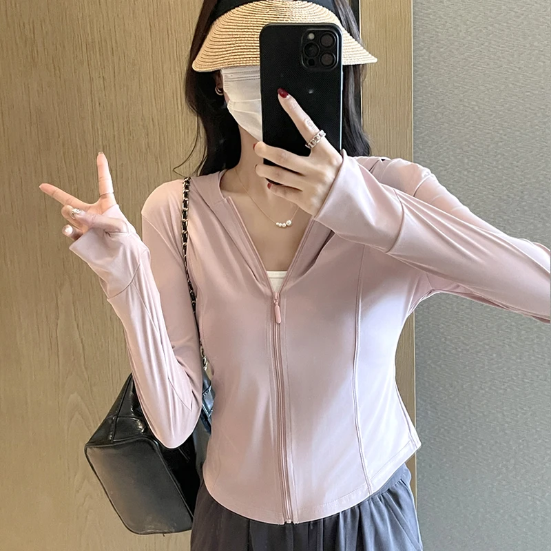 upf99+冰丝凉感防晒衣女款夏季薄款防紫外线上衣透气户外运动服装