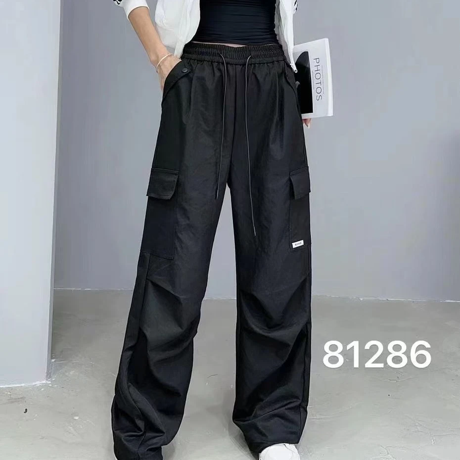 K323黑厚款口袋工装休闲裤81286