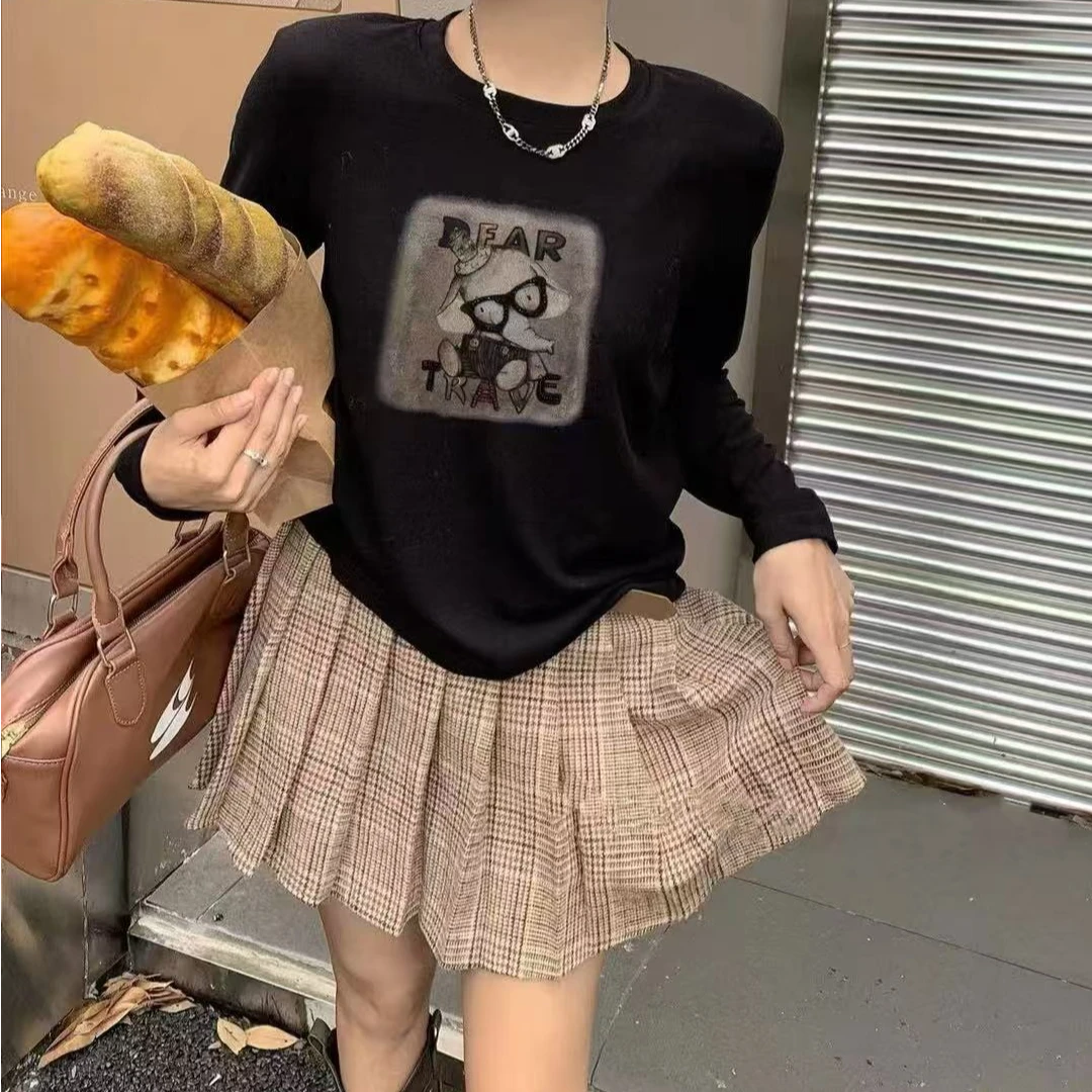 双面羊狨A1607黑眼镜象加厚T恤