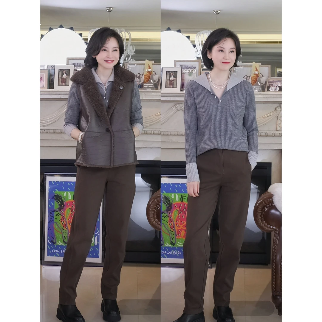 我是摩羯 摩卡牛仔裤  360°弹力休闲百搭YKK拉链松紧腰烟管裤