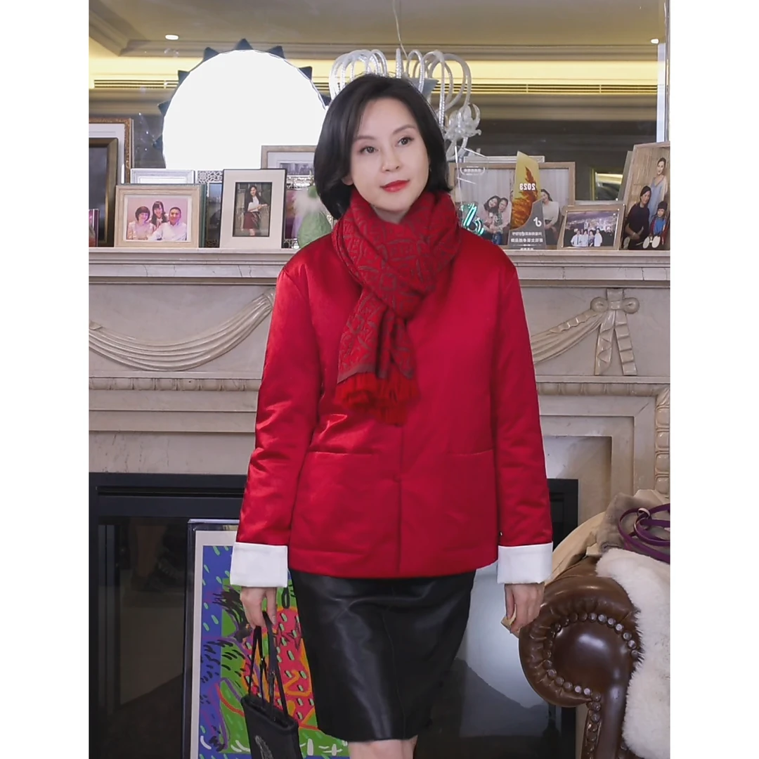 我是摩羯 南国佳人 23MM6A级桑蚕丝长绒棉新中式立领撞色长袖外套