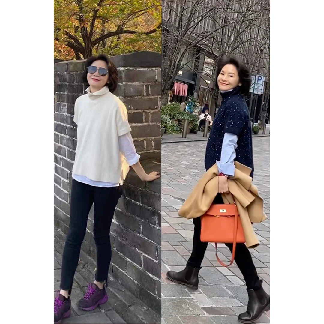 我是摩羯 莫斯科星辰 康赛妮羊绒棉blingbling亮片秋高领针织毛衣
