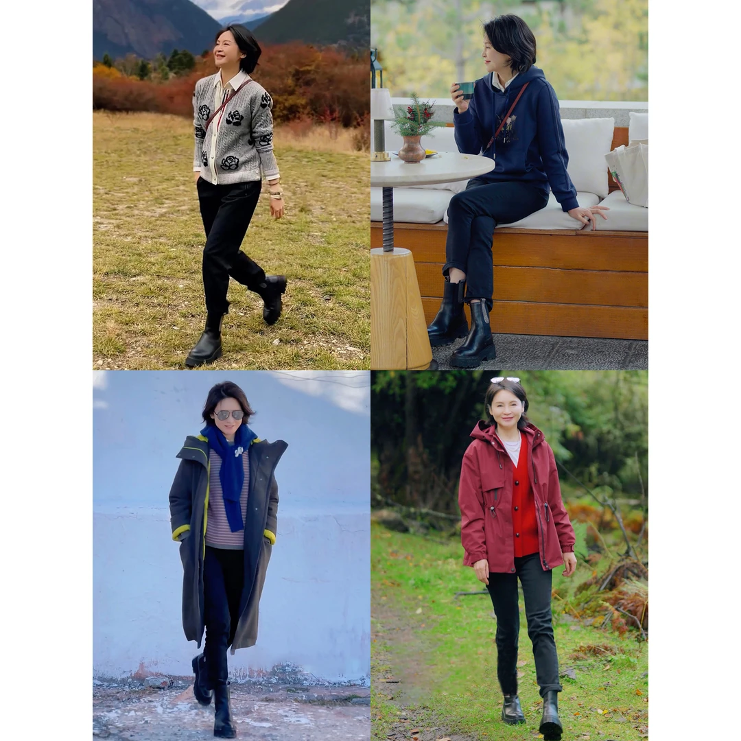 我是摩羯 BC短靴 头层牛皮羊皮时尚百搭橡胶大底靴子