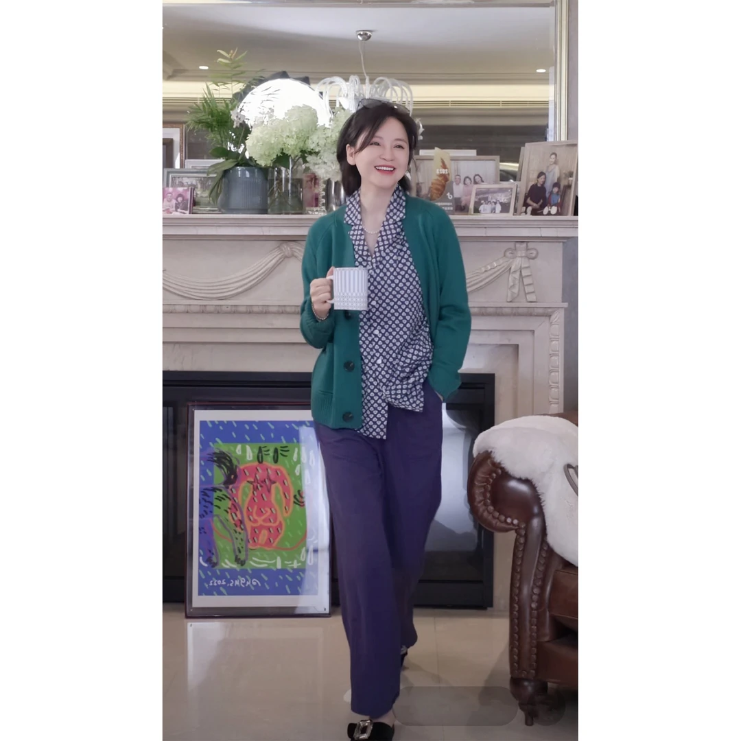 我是摩羯 暖暖的爱 100棉舒适百搭印花睡衣松紧腰睡裤家居服