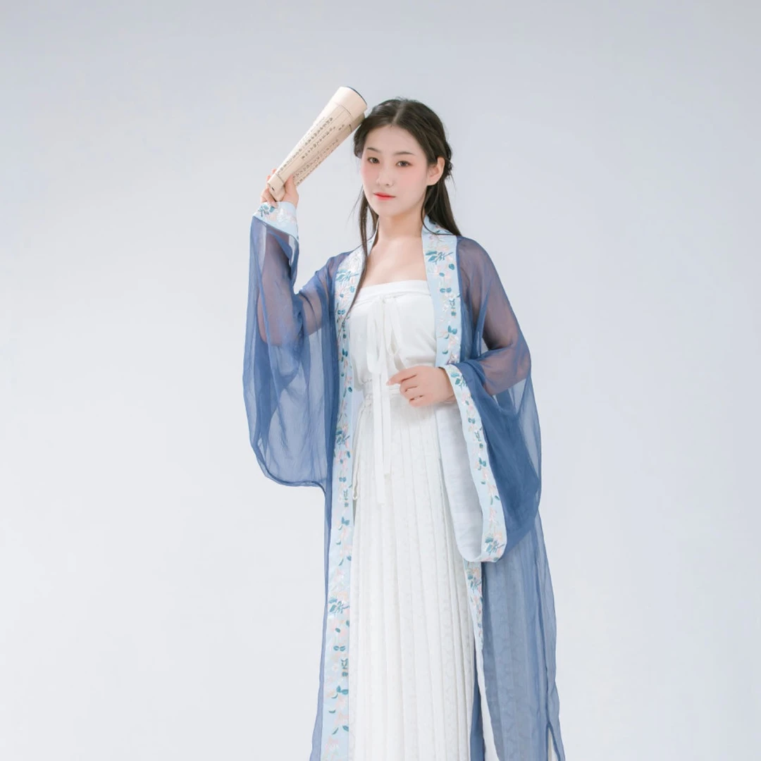 dingyuanshe/鼎元社宋制长干寺百迭裙仿真丝雪纺银丝古装汉服夏季