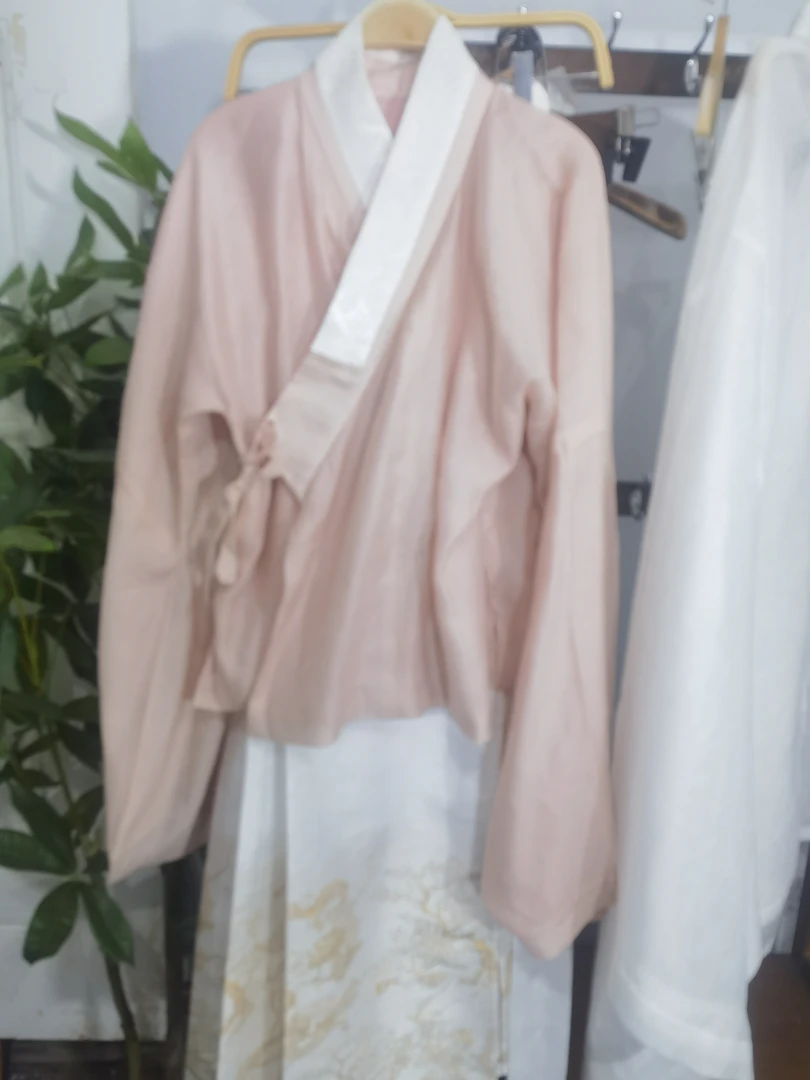 明制交领琵琶袖上衣   明制织锦马面裙