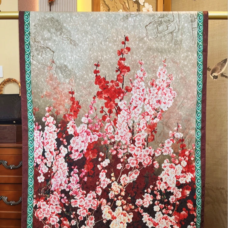 【梅香如故】香云花萝冠乐皱围巾70*180长巾