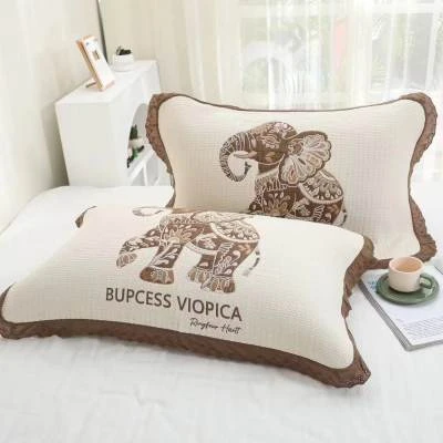 【猛犸象】52*78cm枕巾高端舒适亲肤棉高档纱布枕巾一对装