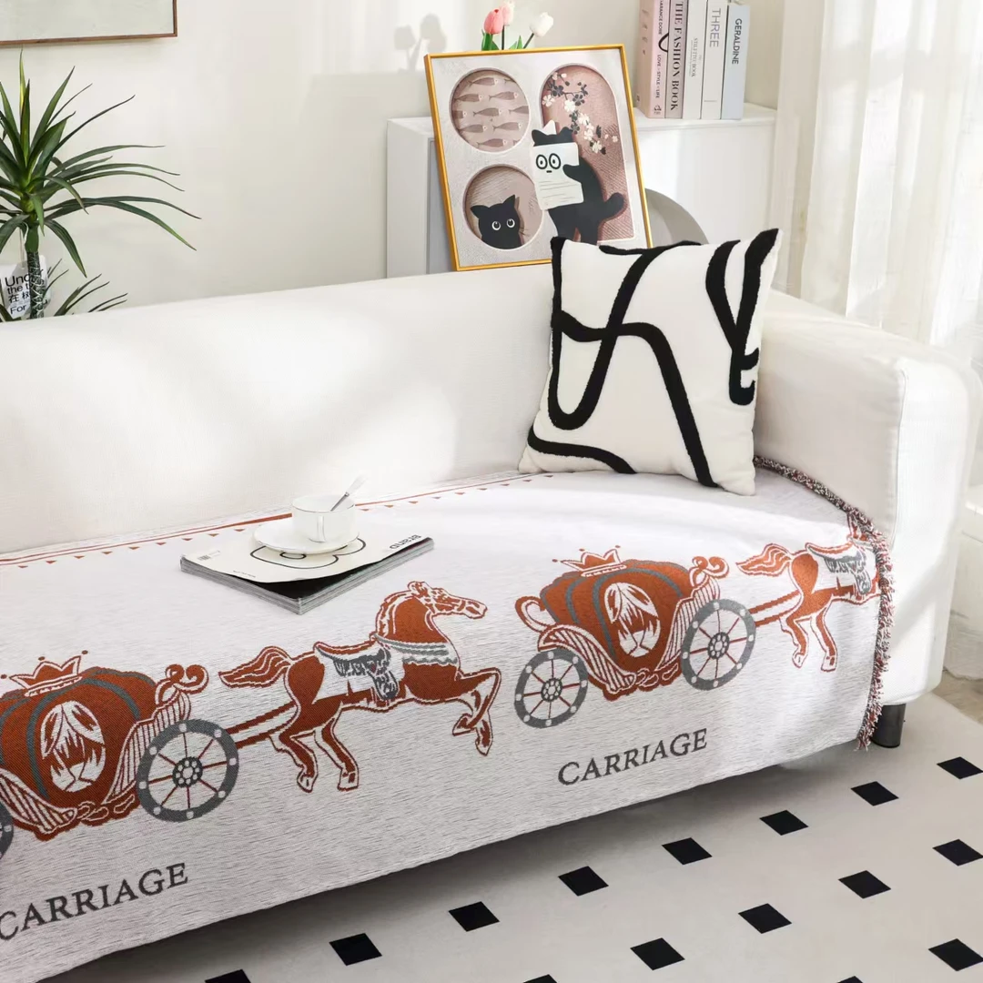 【小马驹】90*200cm沙发巾舒适亲肤通用不掉毛加大沙发巾