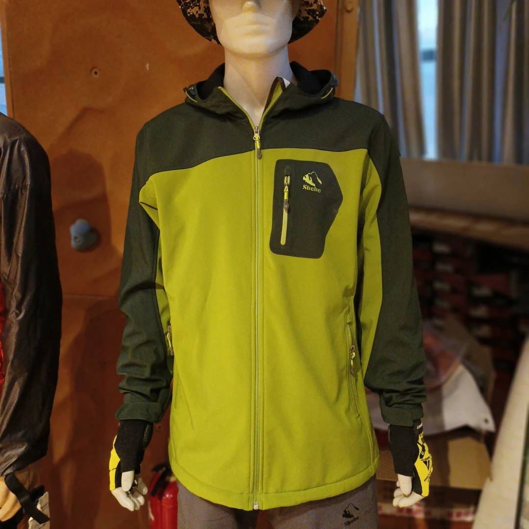 极星男装林芝软壳连帽防风茄克衫休闲透气