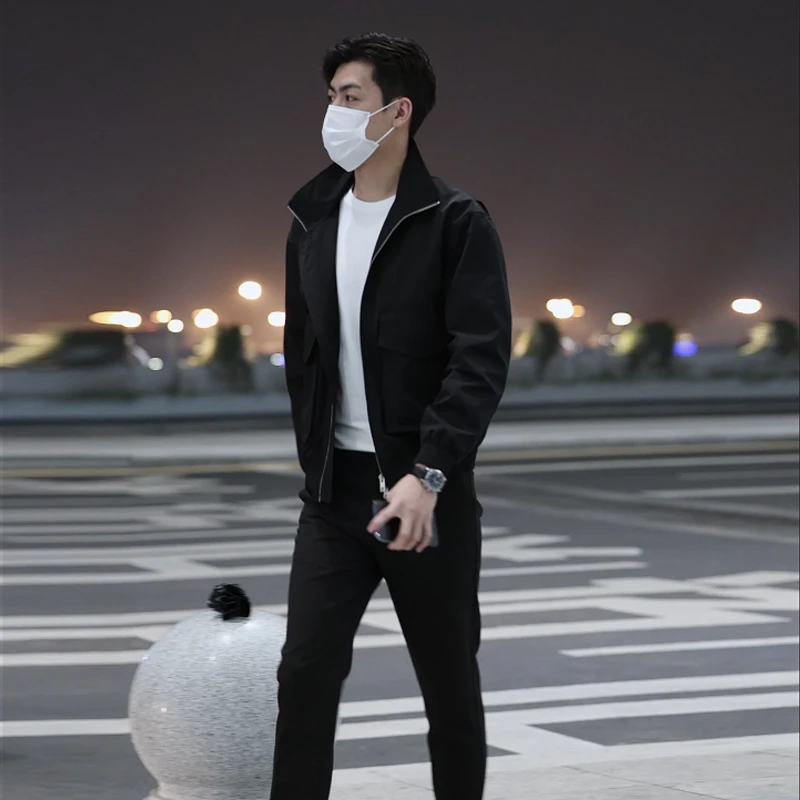 秋装男士立领工装夹克外套潮流韩版微宽休闲上衣男衣服男外套