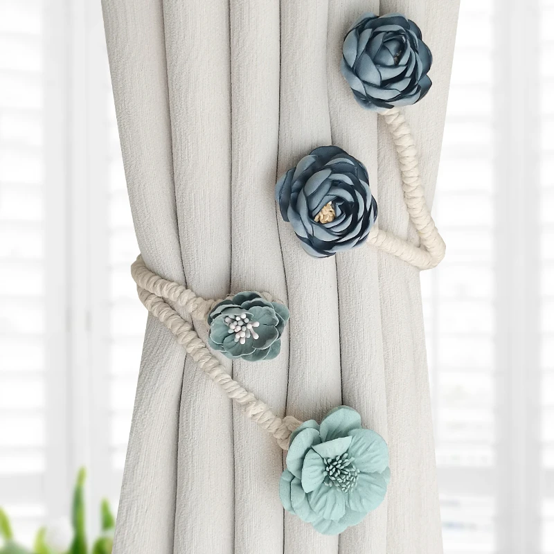 树枝花窗帘扣绑带创意绑饰纱帘收纳夹扎束带装饰扣环配件