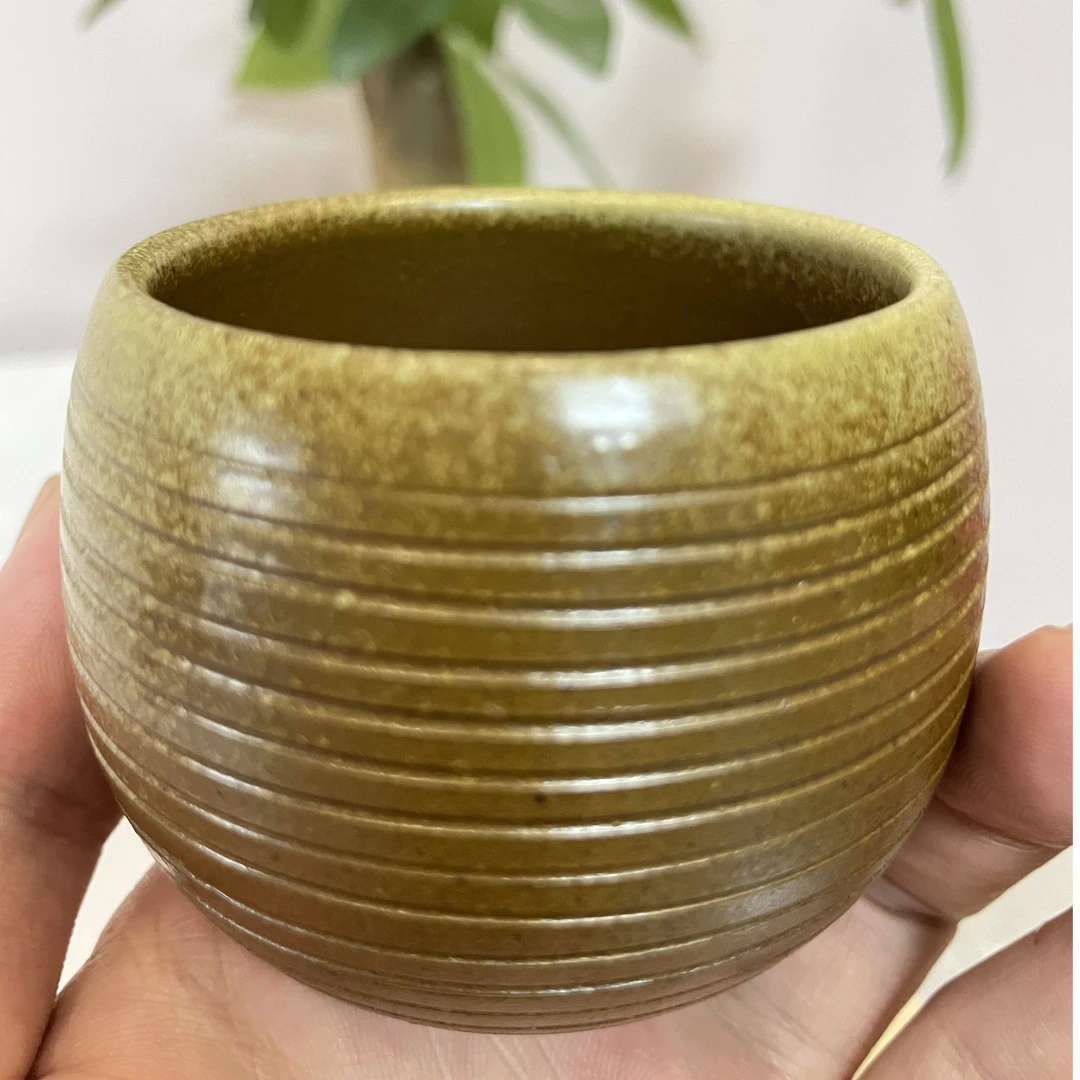 儒柘陶主人杯五色土全手工柴烧黑色黑色复古家用黄色龙窑精美