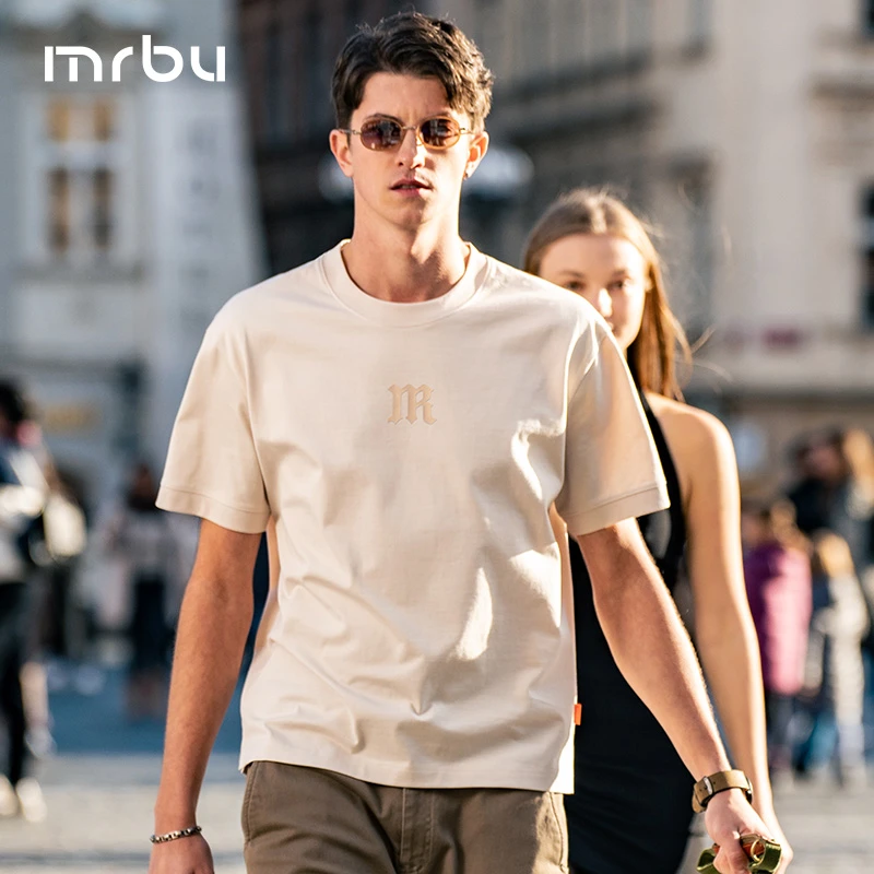 Mr.Bu布先生男士重磅廓形短袖圆领纯棉夏百搭宽松印花T恤GT01995