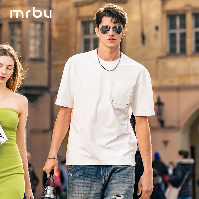 Mr.Bu布先生简约设计款短袖男士T恤透气圆领半袖上衣休闲系列合集