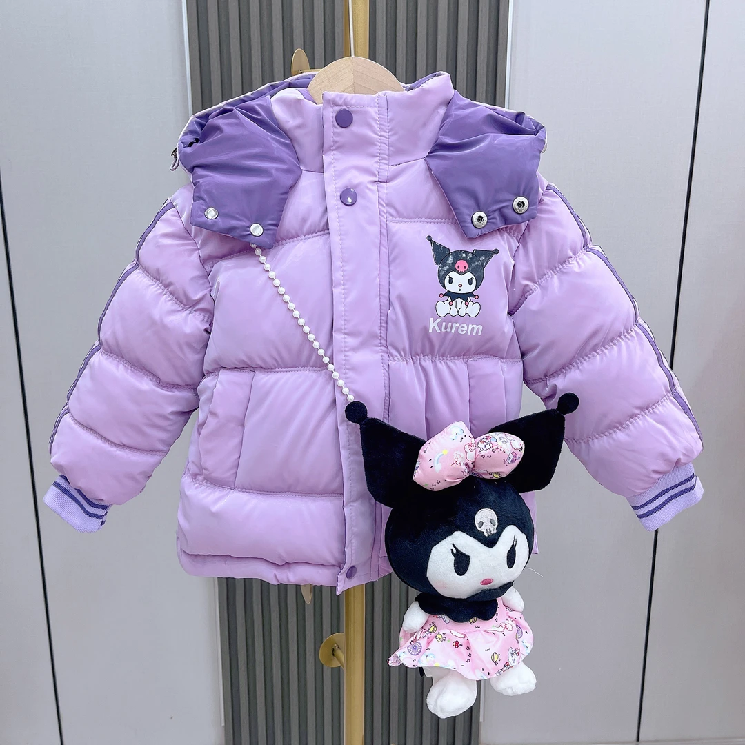 童装棉服2024新款女童冬季加厚加绒棉衣外套洋气儿童连帽外衣韩版