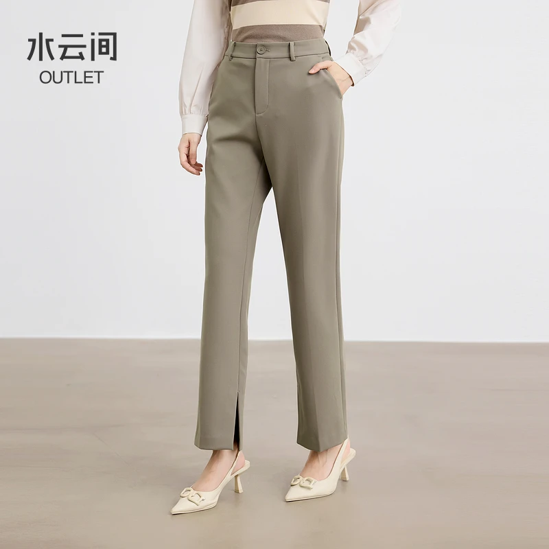 【裤子】水云间卡其色小直筒休闲裤西装12340214