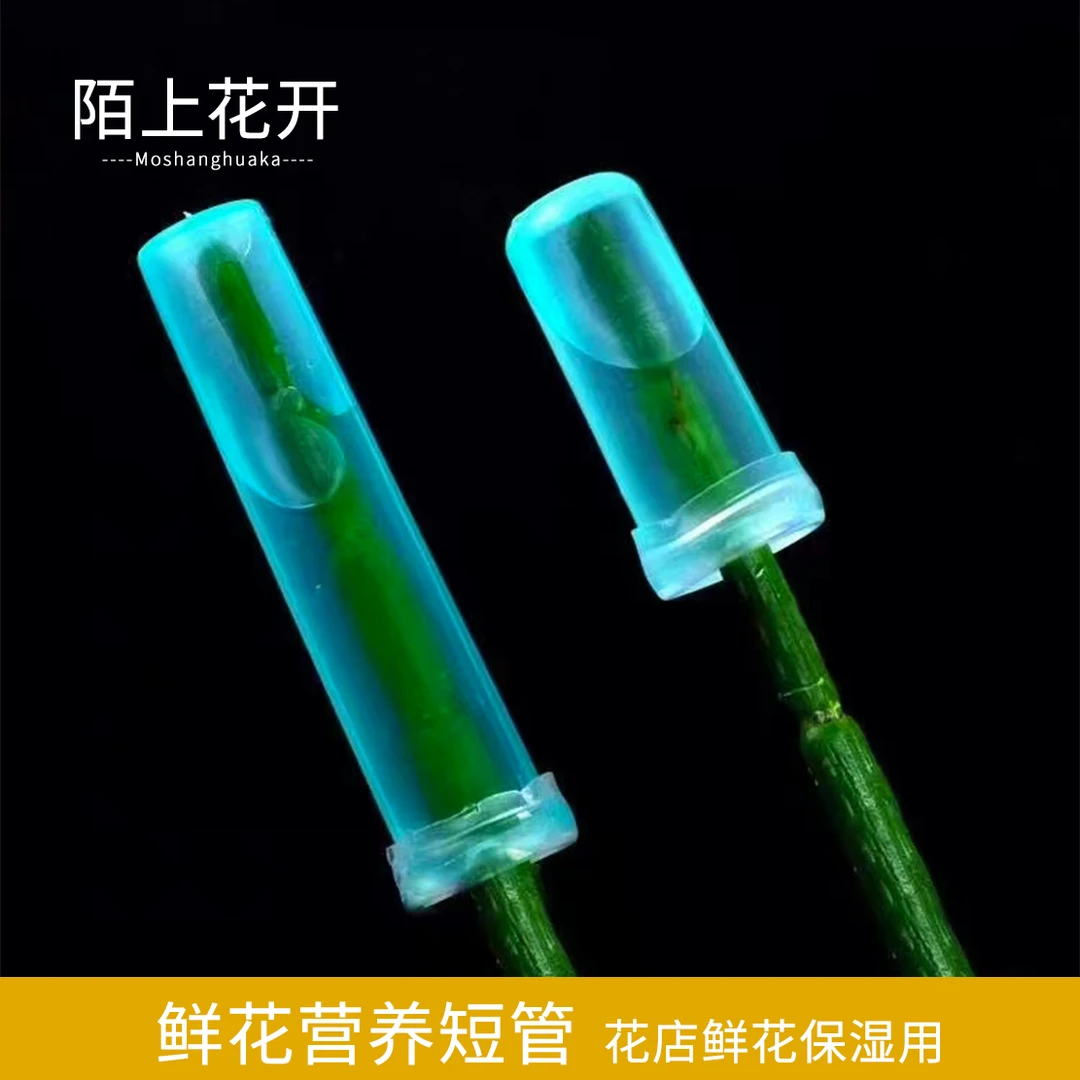 陌上花开 鲜花塑料保水管营养液管保鲜洋兰管蝴蝶兰管花店材料