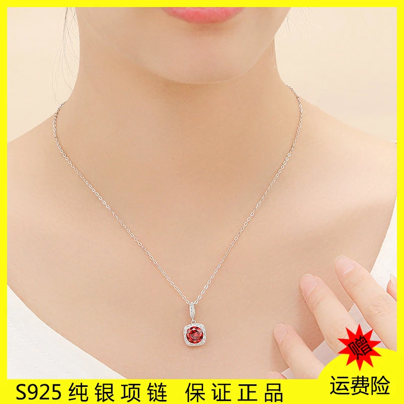 坠链均925银 康璐妮方糖项链轻奢时尚简约气质百搭甜美高级感项链