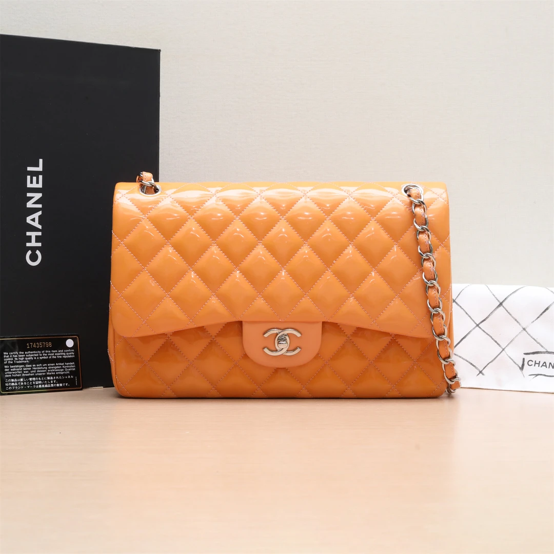 95新 Chanel/香奈儿 CF 口盖包 JUMBO 斜挎包 P224934778